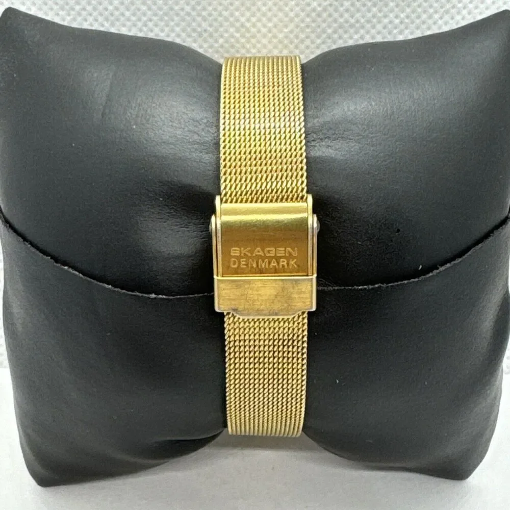 Skagen 45GG Women's Gold Tone Analog Dial Quartz Genuine Wrist Watch JNA568